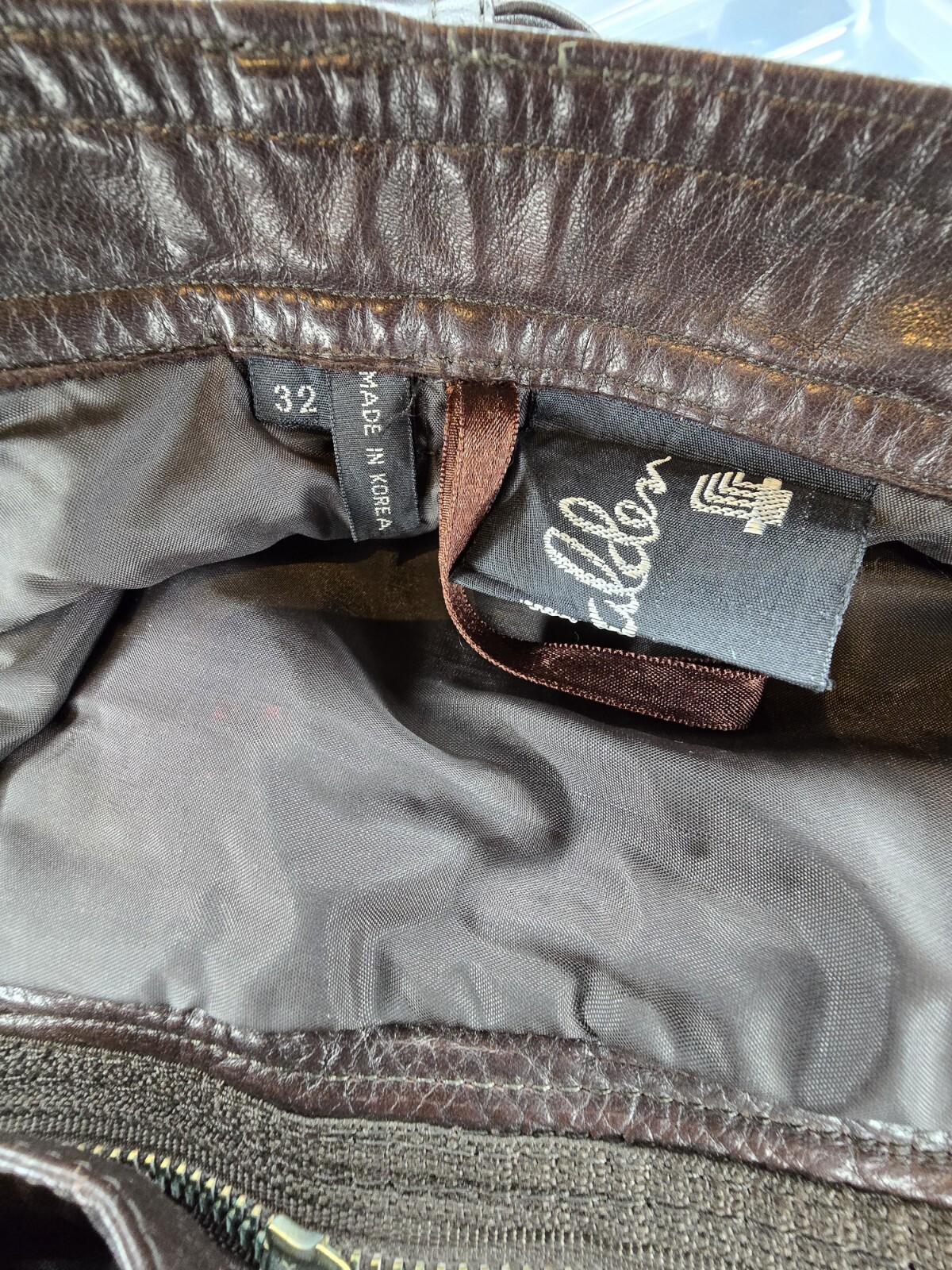 Vintage 70s Leather Pants Chocolate Brown Size 28 J Walden YKK Zipper
