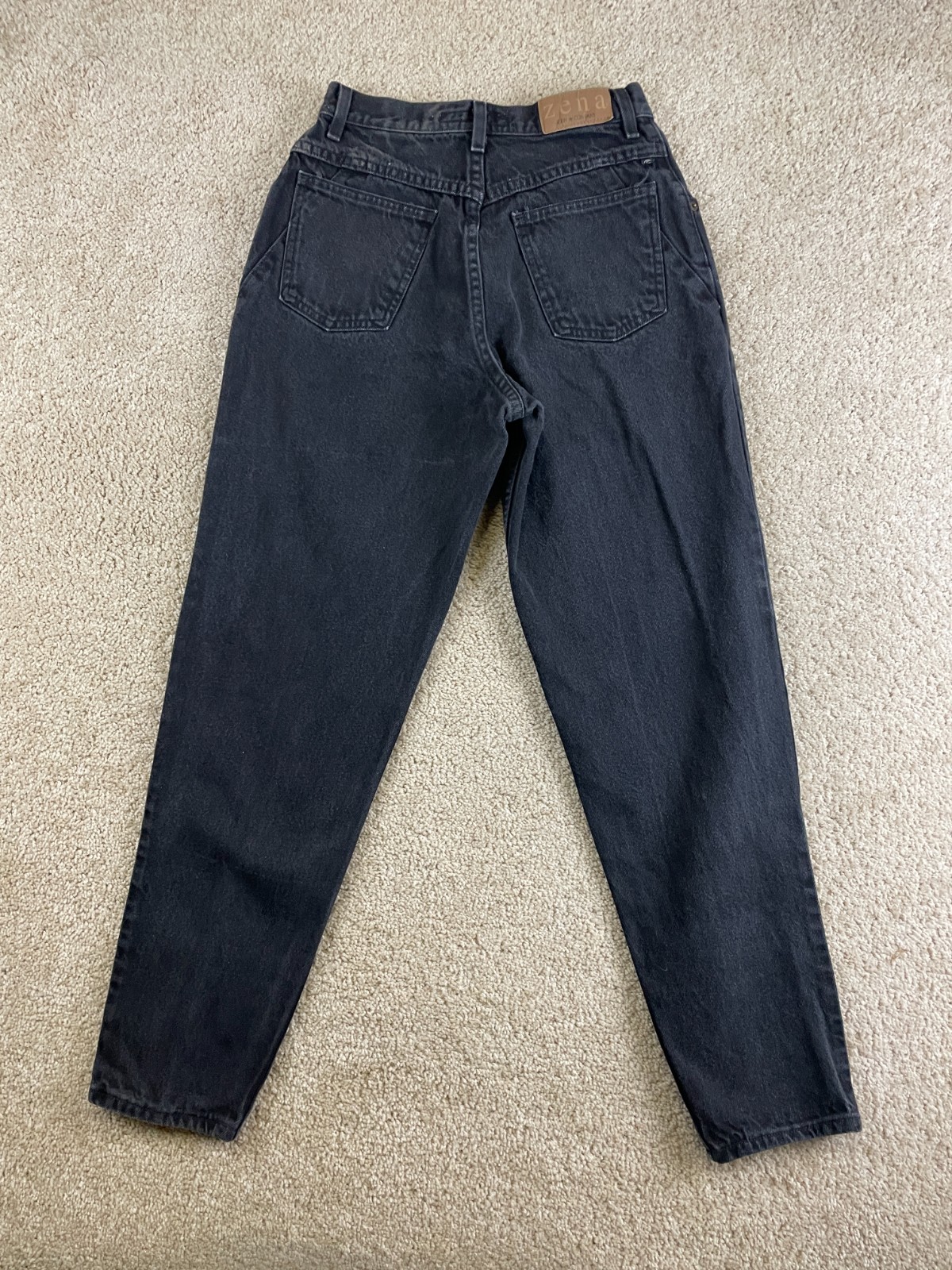 Vintage Zena Jeans Womens 26×29 Denim Mom Jeans High Rise Black