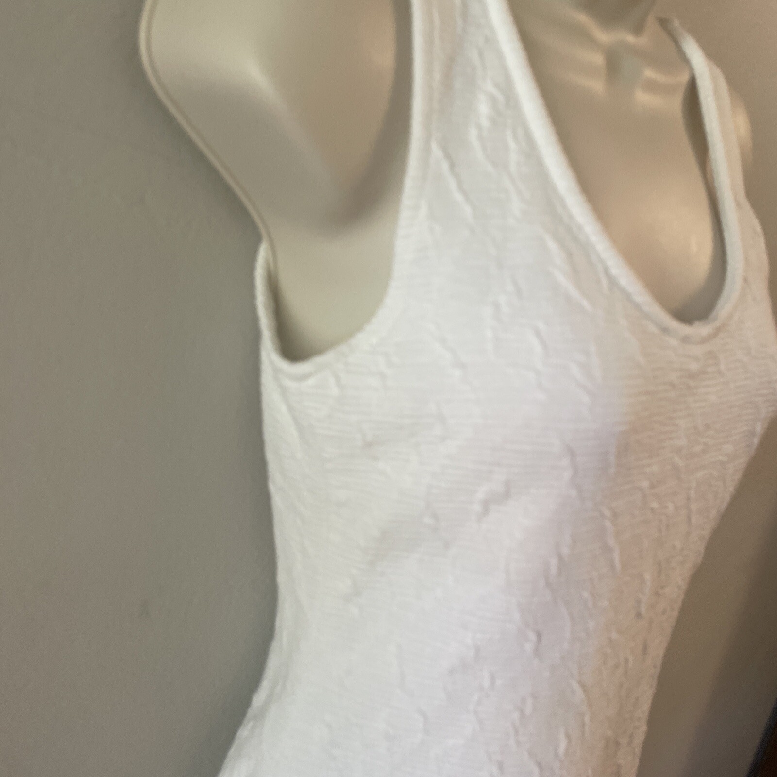 Vintage Manik In Mini Dress Spandex Jacquard Body Con White With Bows Size 2