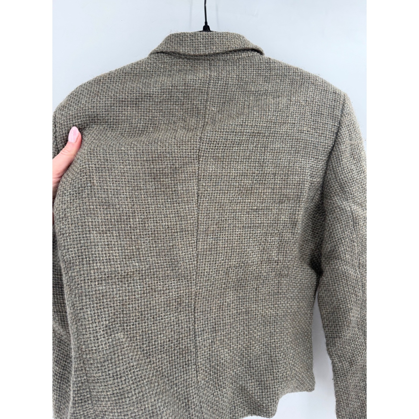 Armani Collezioni Jacket Womens 6 Brown Virgin Wool Silk Vintage Quiet Luxury