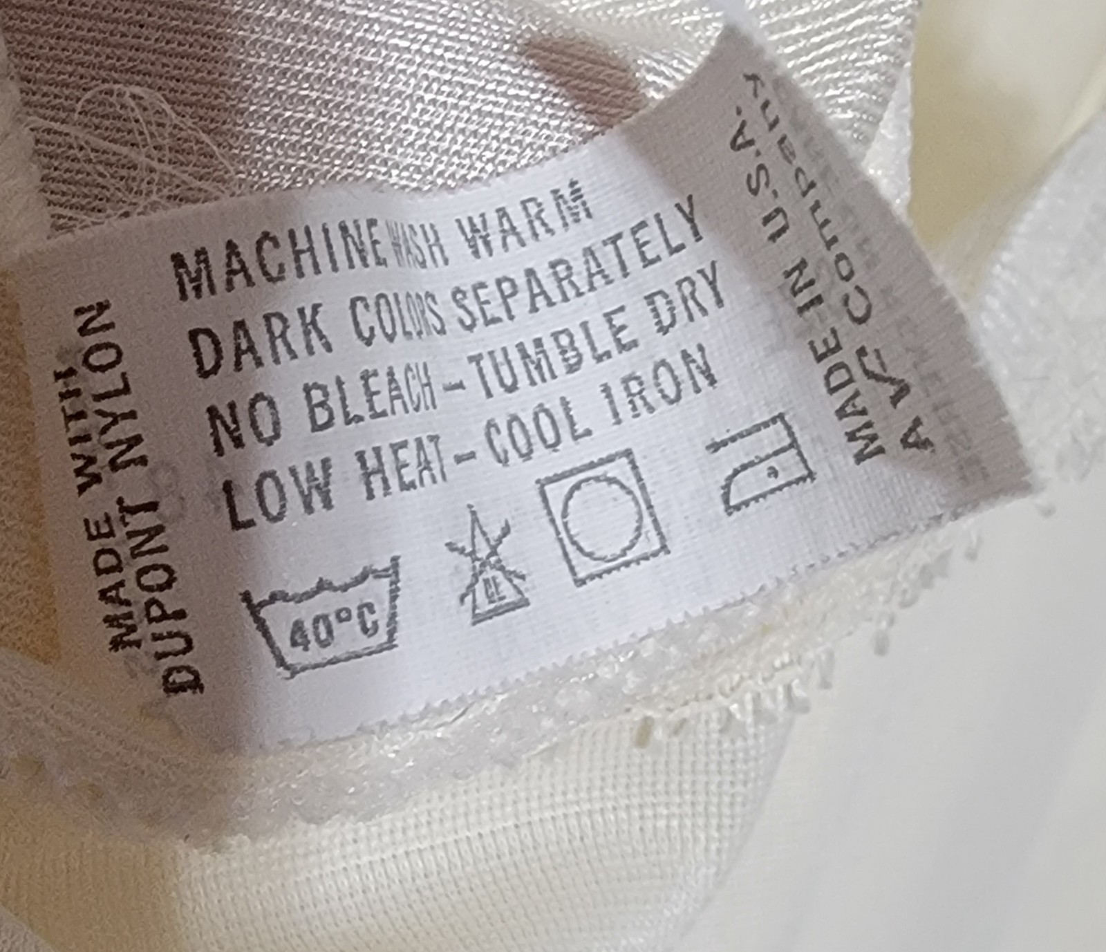 Early 1960s Vanity Fair Ivory Nylon Slip | DuPont Antron | Made in USA | Vintage