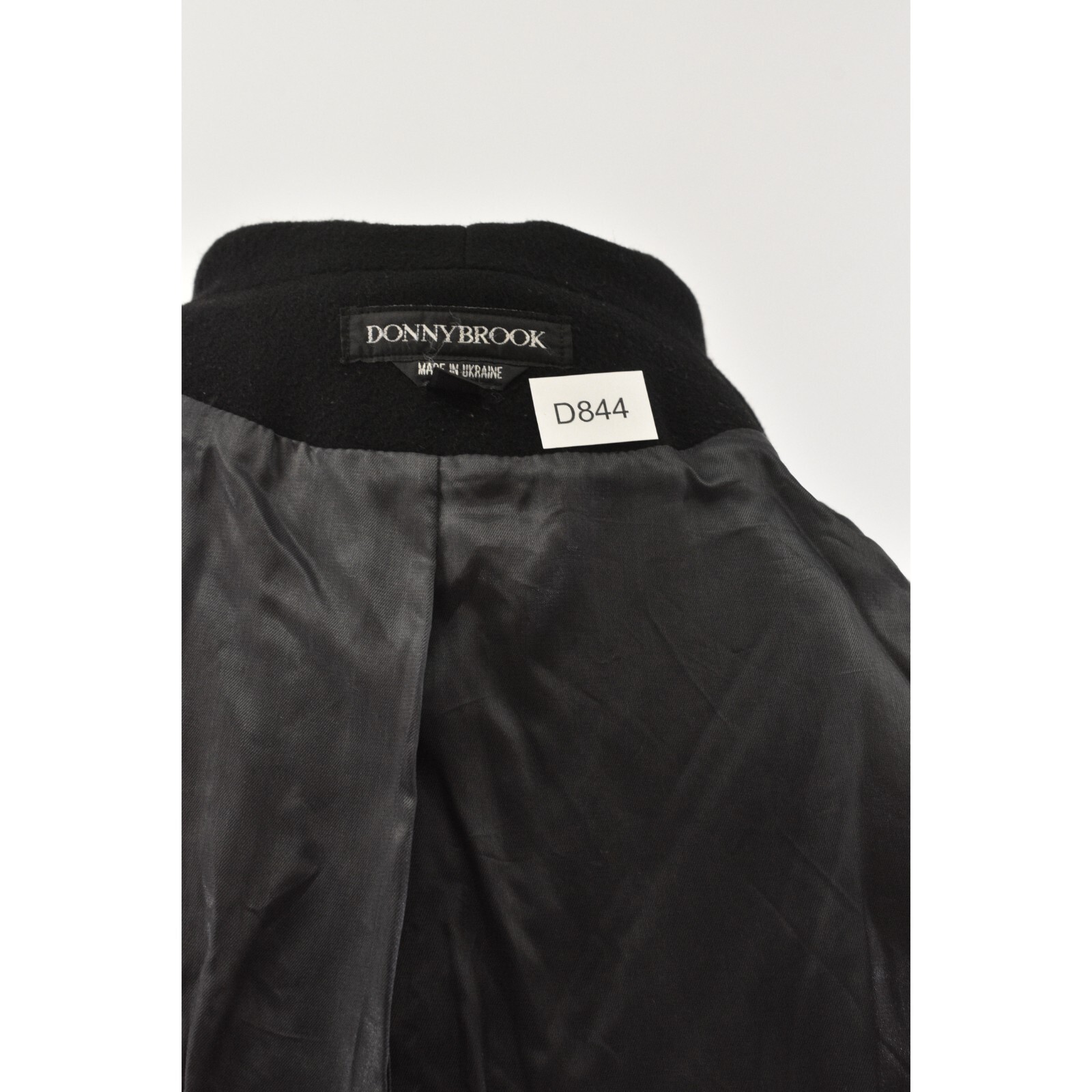 Donnybrook Black Corded Topcoat for Women Goth % Wool P Petite Vintage Coats