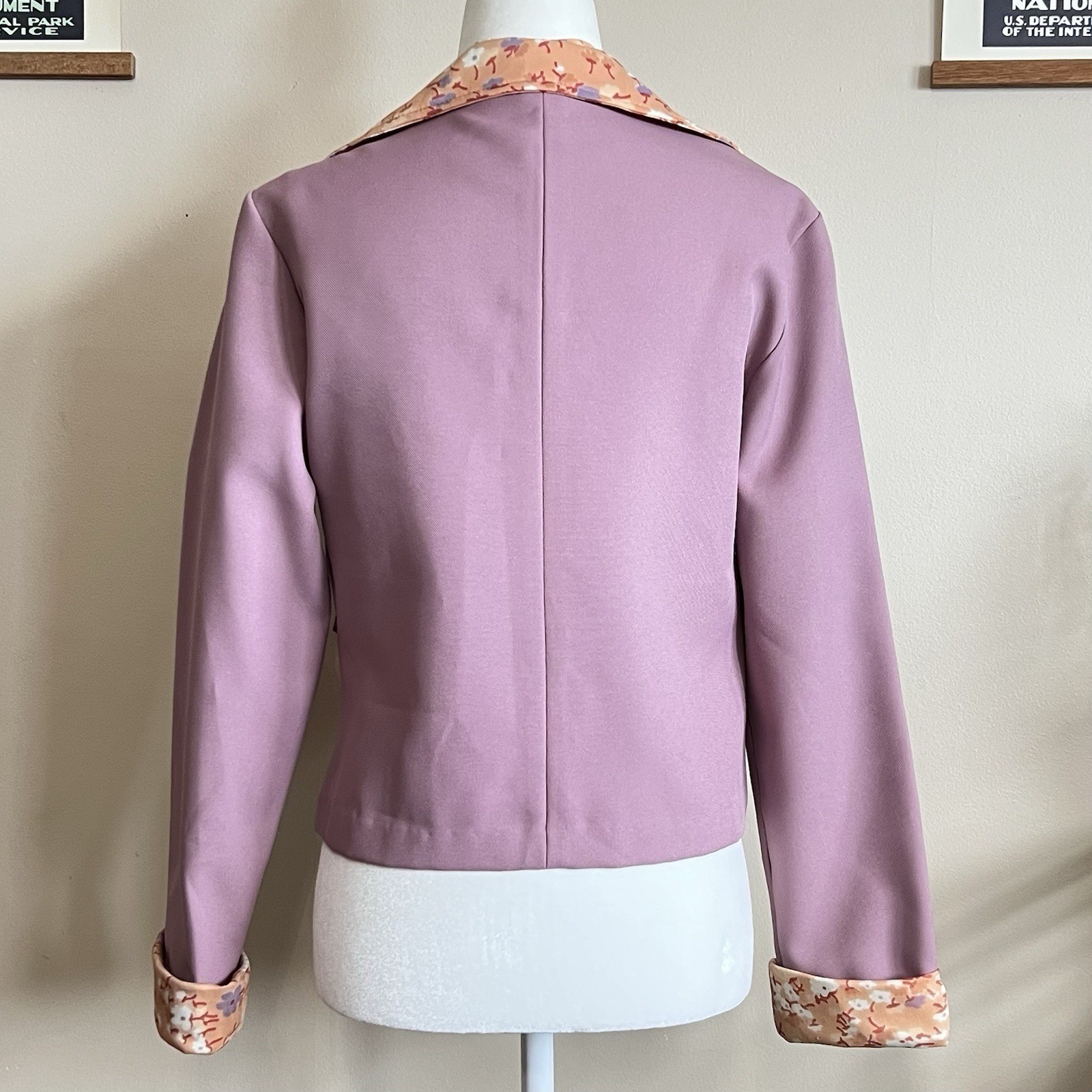 Vintage 70’s Women’s 3-Piece Suit Set EUC Size 11 Mauve Floral Point Collar