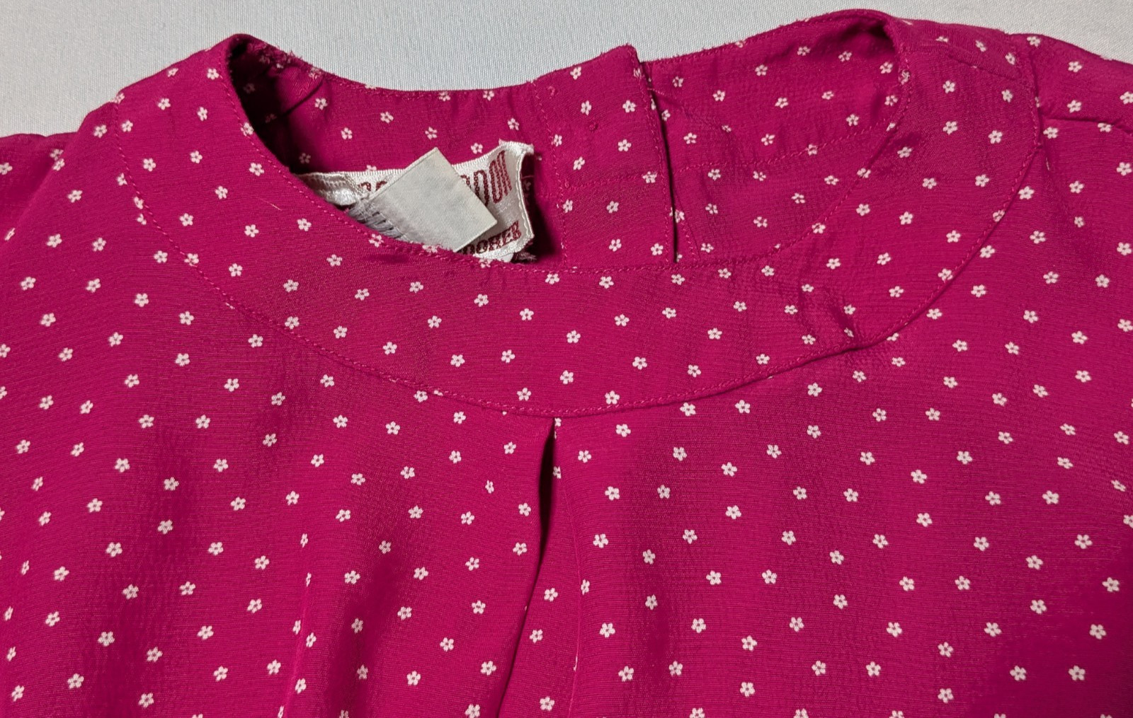 VTG 80s MAGGY LONDON BY JEANNENE BOOHER Pink Floral Polka Dot Dress – Women 6