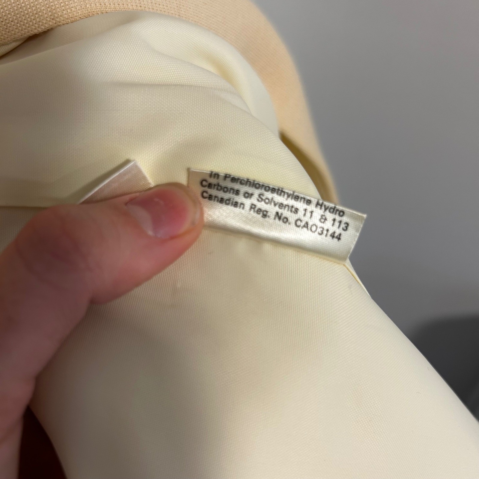 Jaeger London Vintage 100% Wool Trench Coat Cream Made in Great Britain Size 12