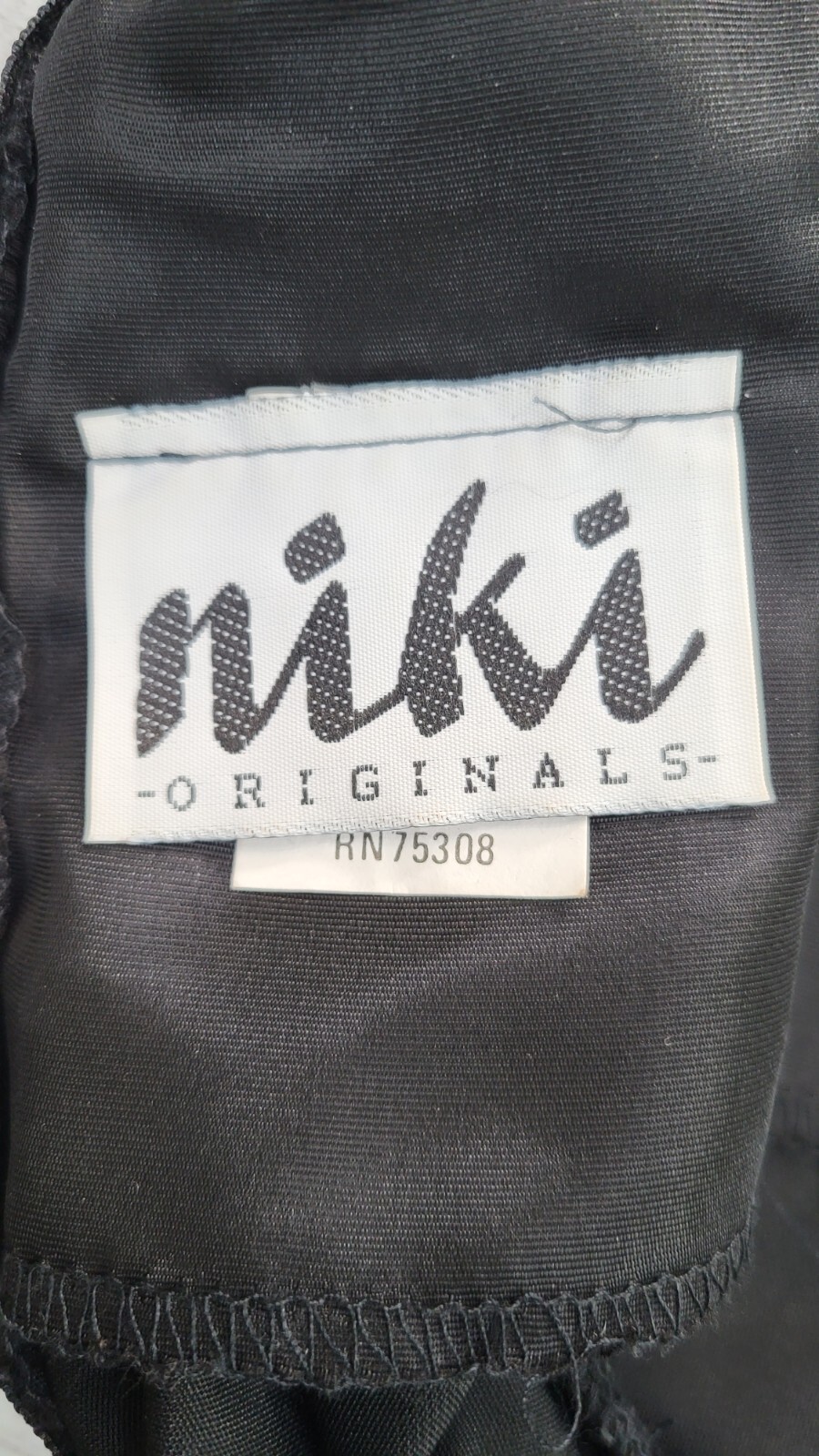 Vintage 1980s Niki Originals Black Velvet Dress – Size S/M – EUC