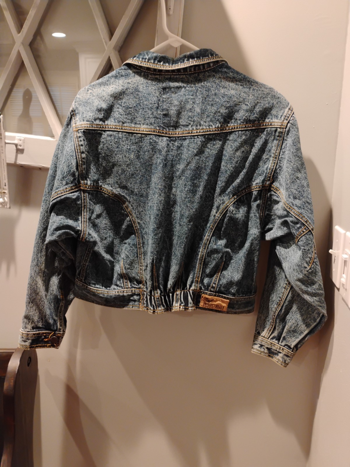 Vintage 80s Nuovo Industriale Aero Squad Jean Crop Jacket Denim Size Medium