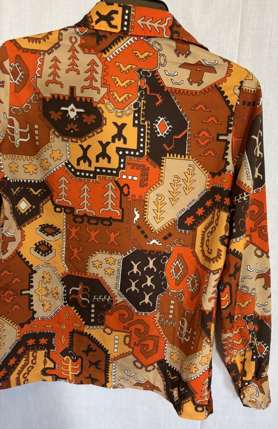 70s FASHIONED BY GREGORY MOD BLOUSE Festival Boho Disco Hippie Medium