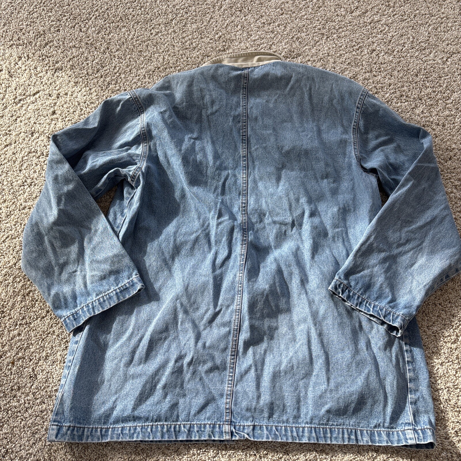 Vintage 1990s Casey Coleman Denim Boxy Granny Teacher Ark Bible Story Jacket ML