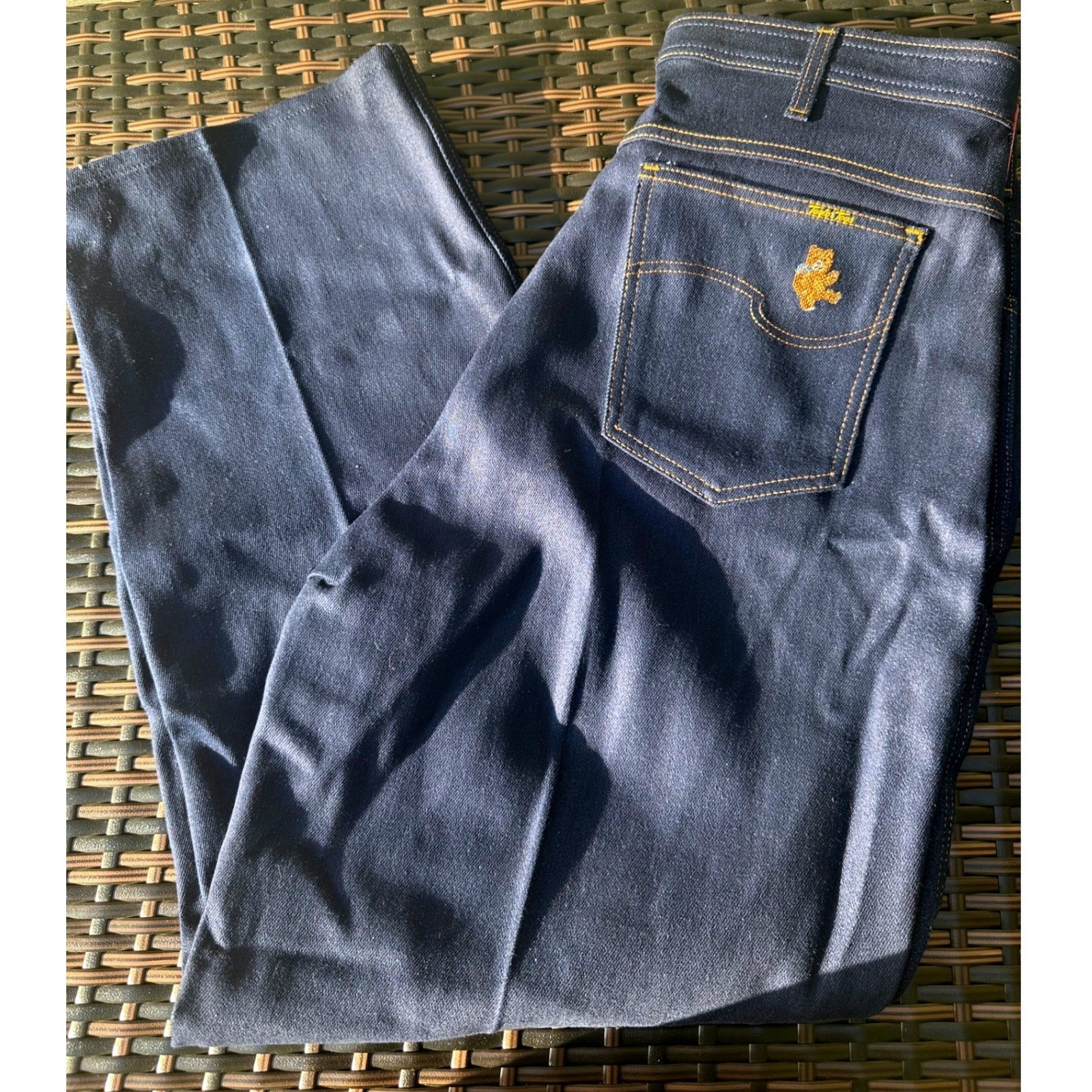 VTG 70’S Taylor Togs CHAPS Action Jeans Womens 36 Expand-A-Waist Bear USA NWT