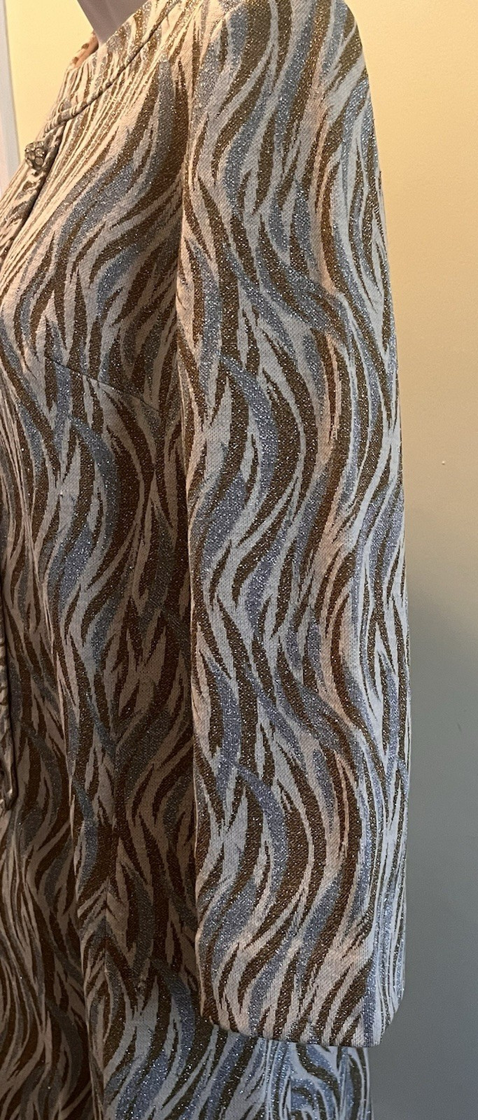 Vintage Kimberly Mid-century 1960’s Metallic Yarn Wool Dress