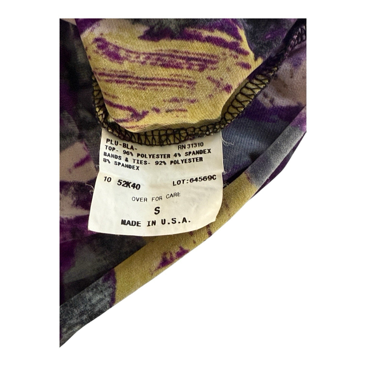 y2k Iz Byer California Paper Tag Top Shirt Tie Back Clinch Waist Large USA Made