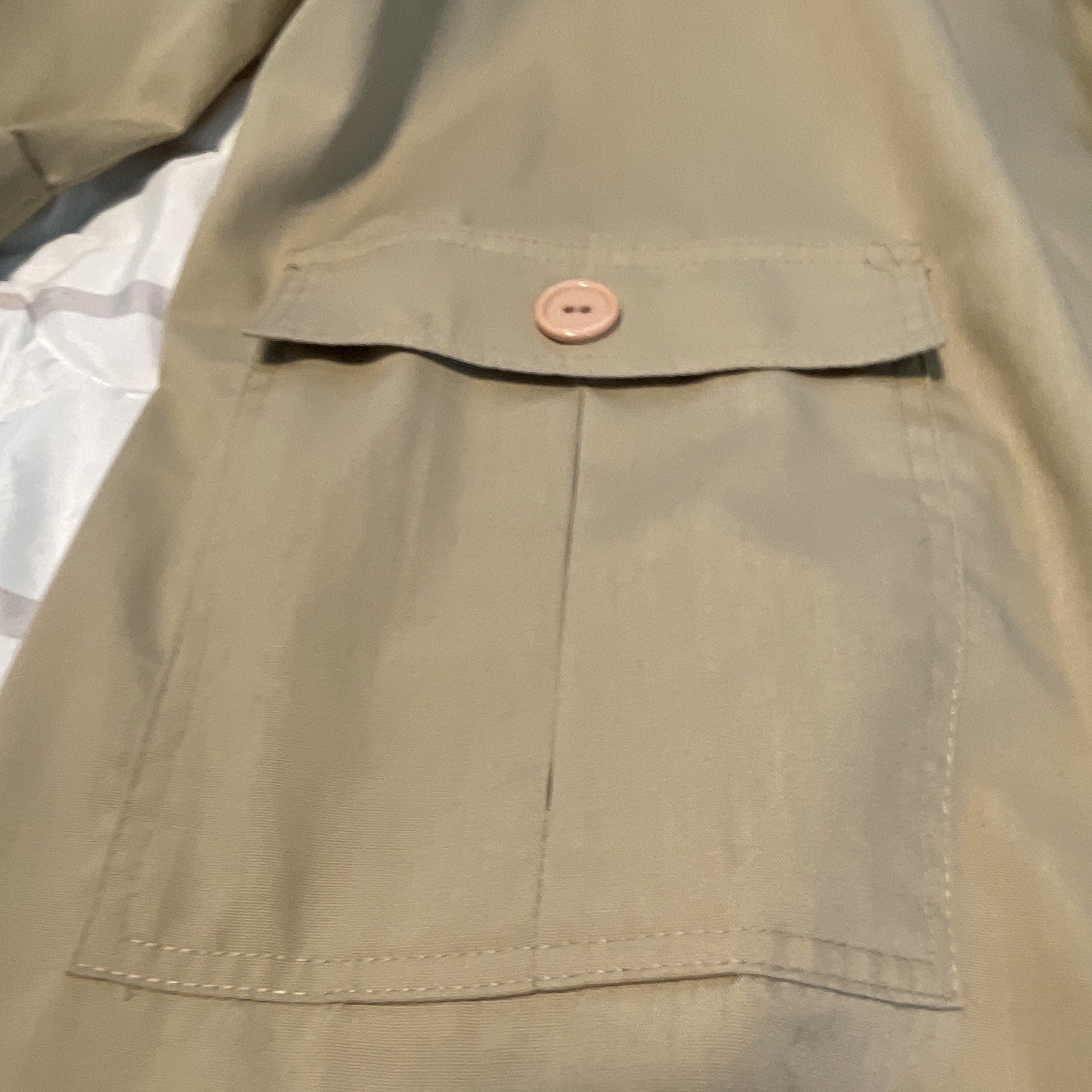VTG 80’s SABINO Women’s Beige Blazer Jacket Size 12 3/4 Sleeve Button Pockets