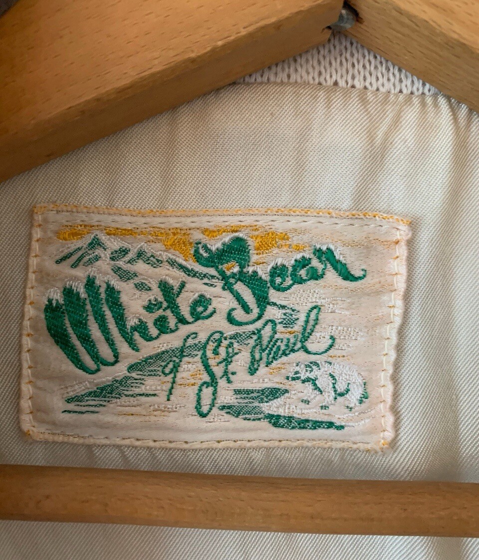 Vintage White Bear of St. Paul Cardigan Size Small Medium