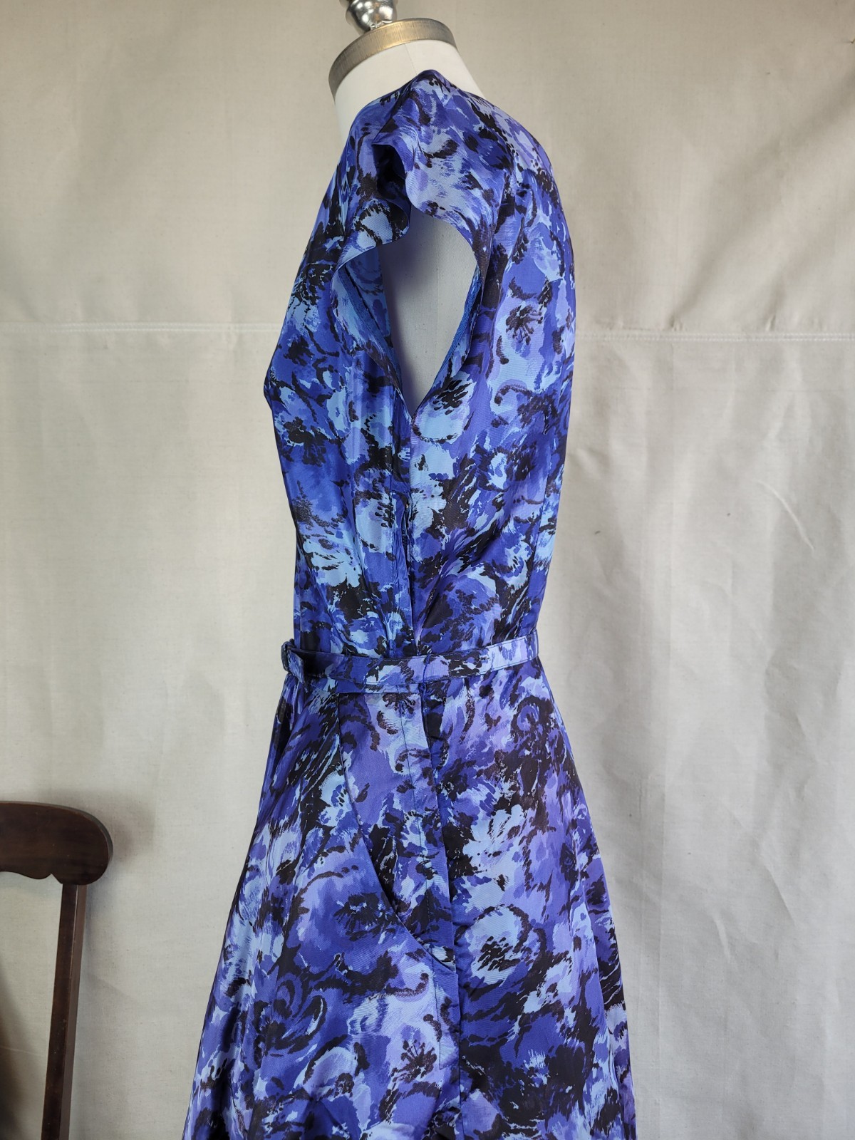 1950s Jay Herbert Tafetta Cocktail Dress w/ Crinoline