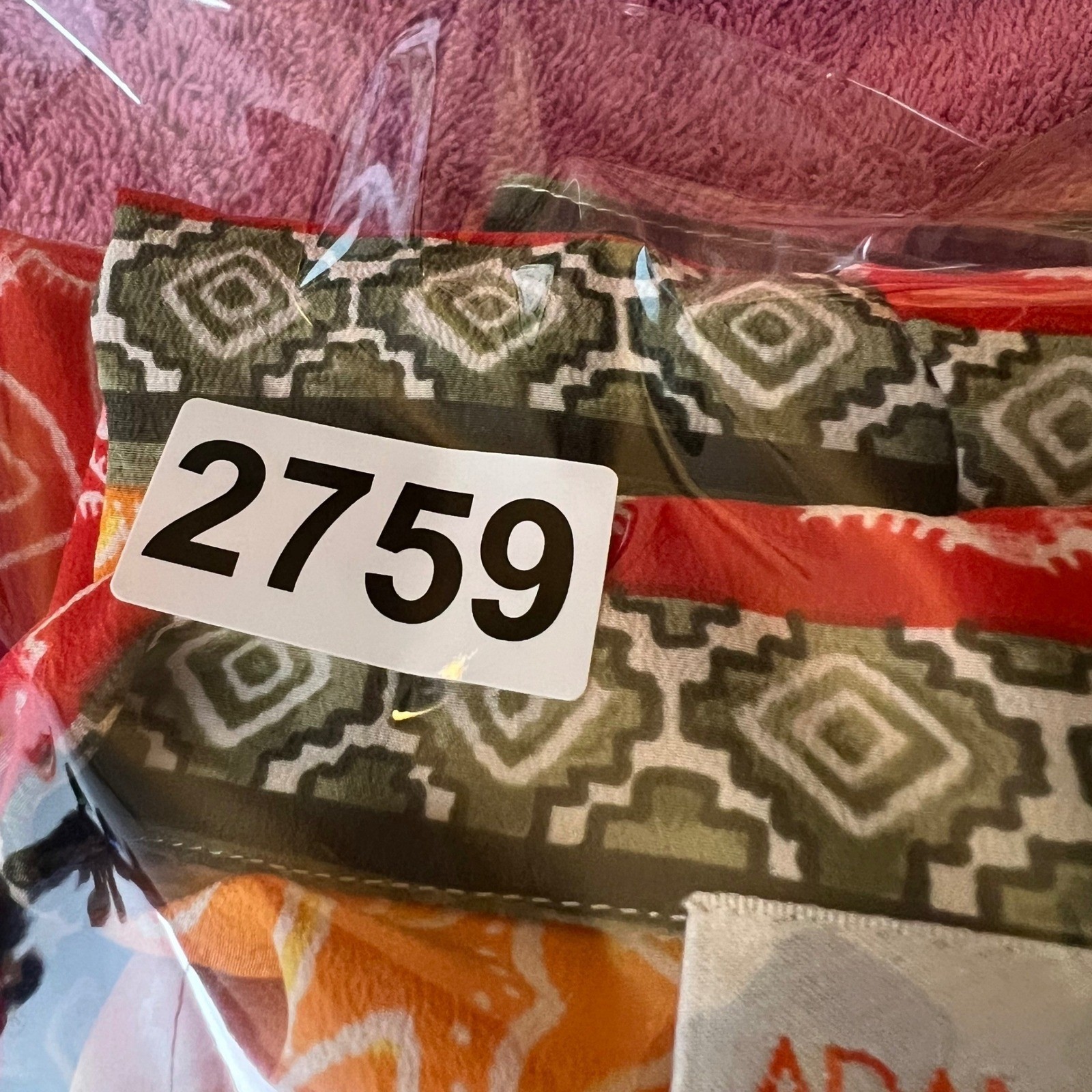 Adam Douglas Vintage 90s 2 Piece Silk Skirt Set Red Orange Floral Geometric XL