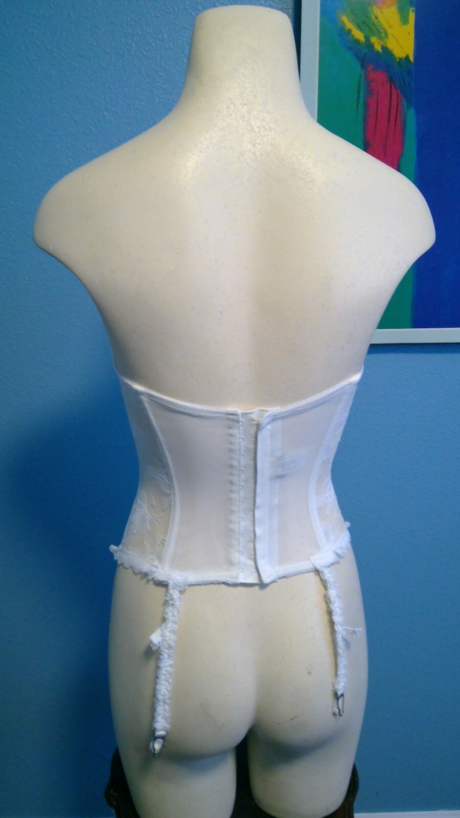 Vintage White Strapless Bustier „La Petite Romance de Paris” 32