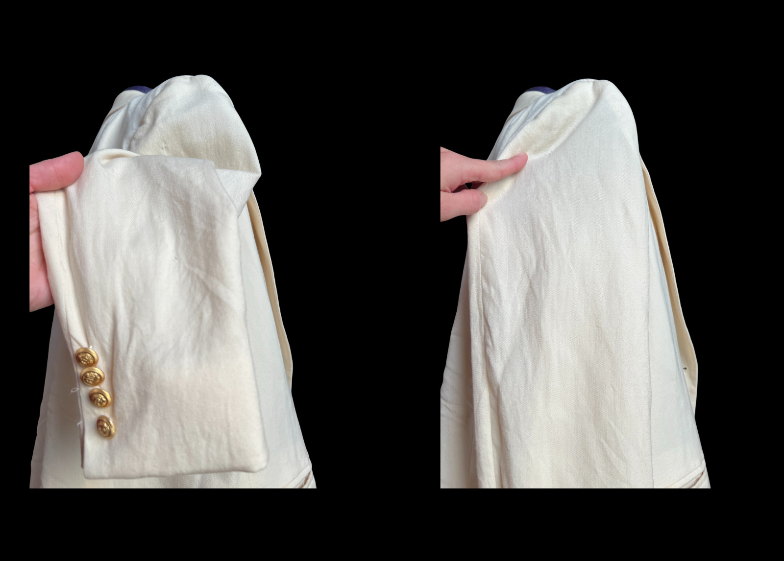 1980s Ivory White Wool Pendleton Double-Breasted Blazer 16b Old Money Preppy