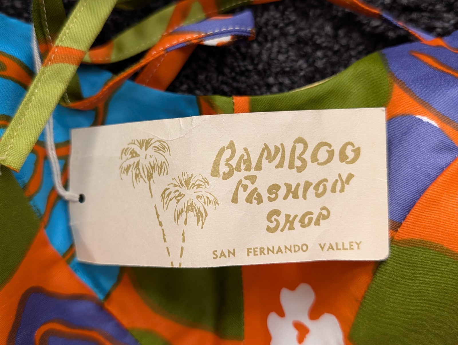 Vtg 60s Hawaiian Fashions by Zacuto Bamboo Fashion Shop Bikini NOS Exotic Print