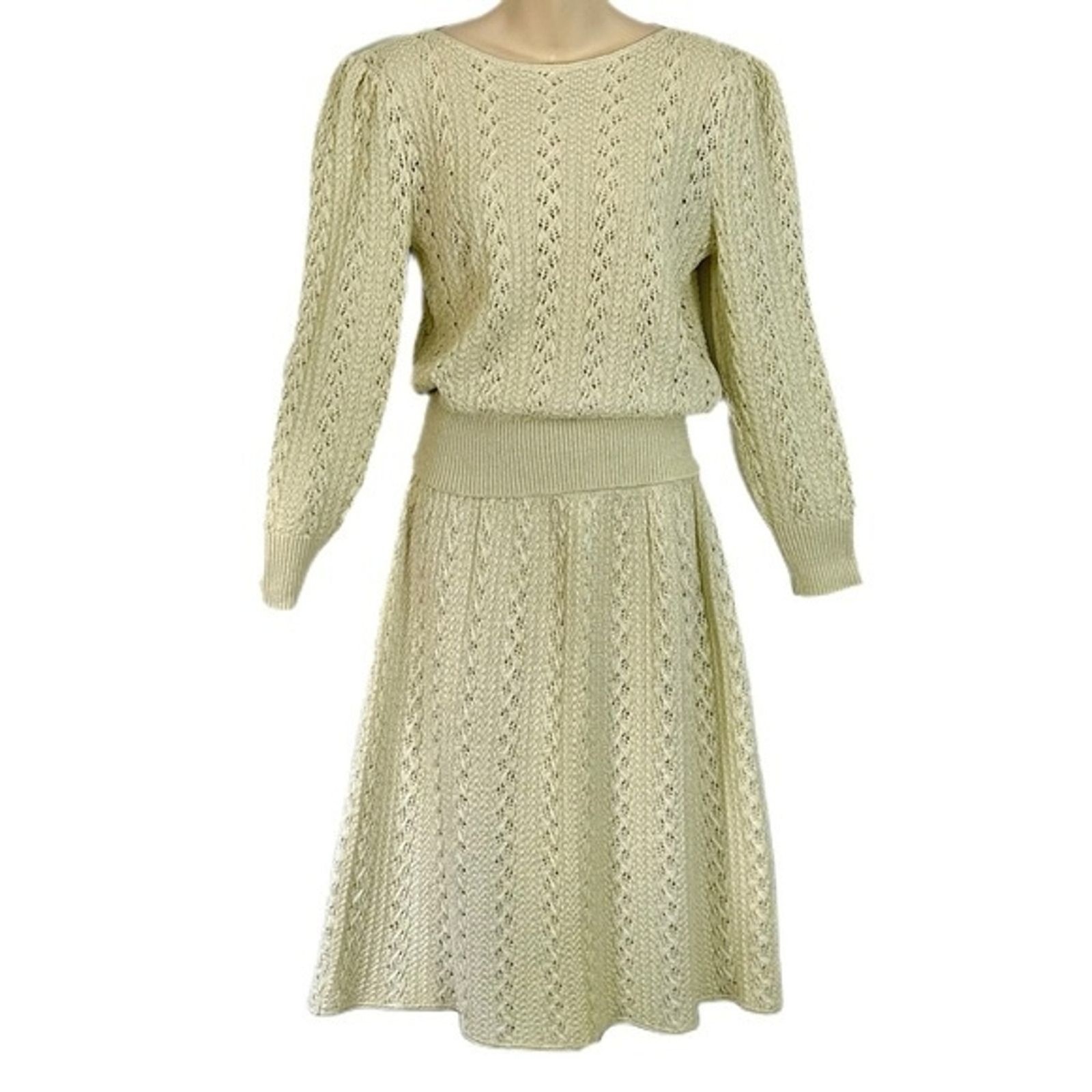 Vintage Vivanti Cottagecore Crochet Sweater Set 70’s Grandmacore