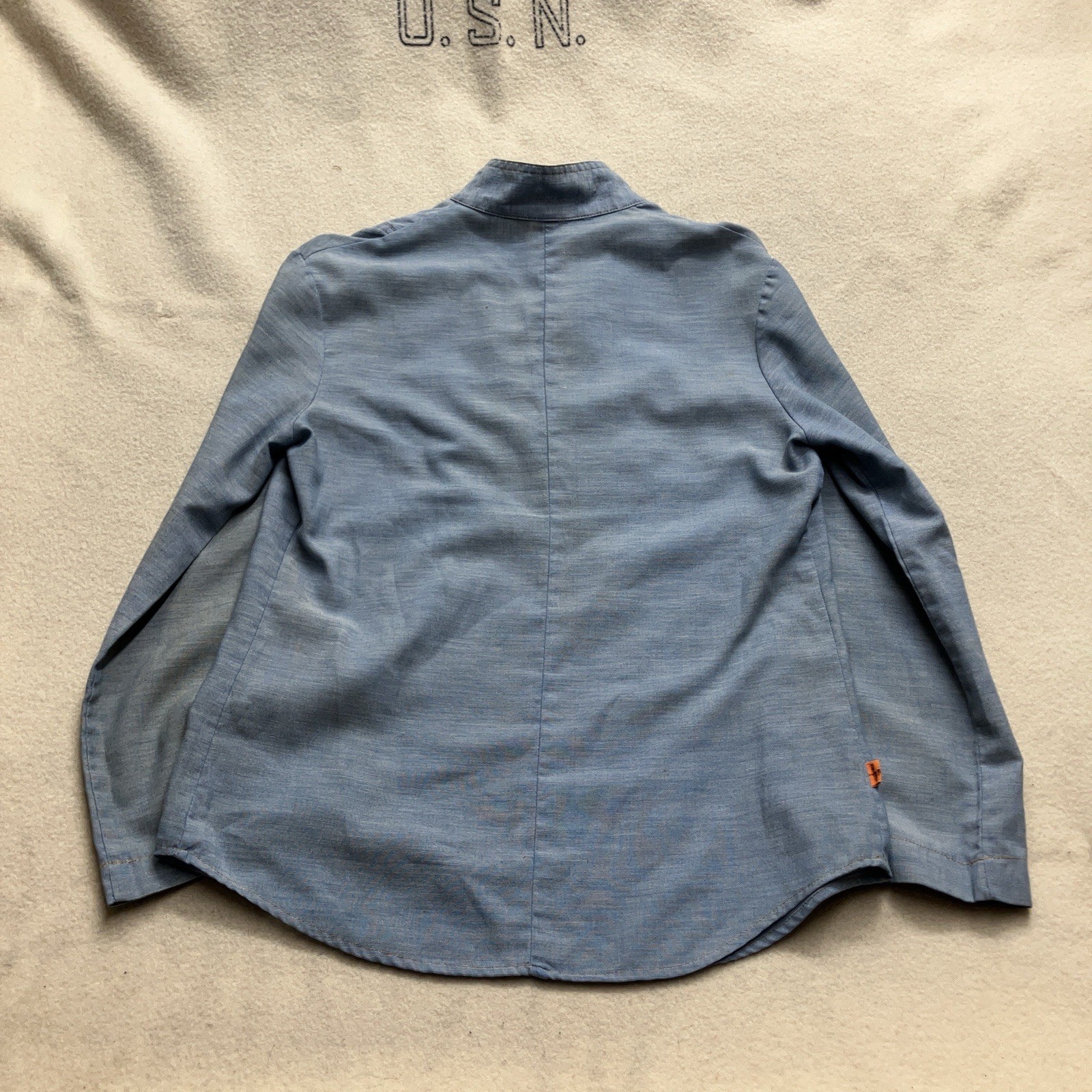 Vintage 60’s Levi’s Chambray Tunic Shirt Orange Tab Big E Womens S/M Boho Hippy