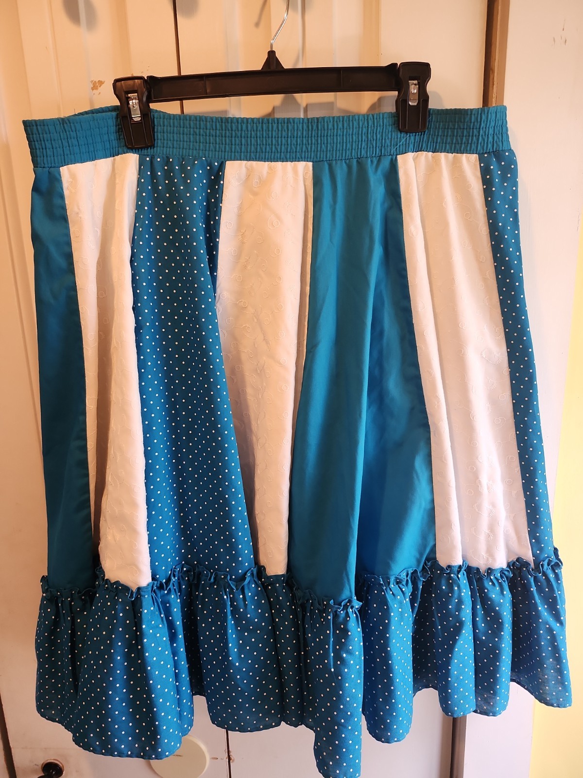 Partners Please! Malco Modes Turquoise Square Dance Skirt Medium & Blouse Large