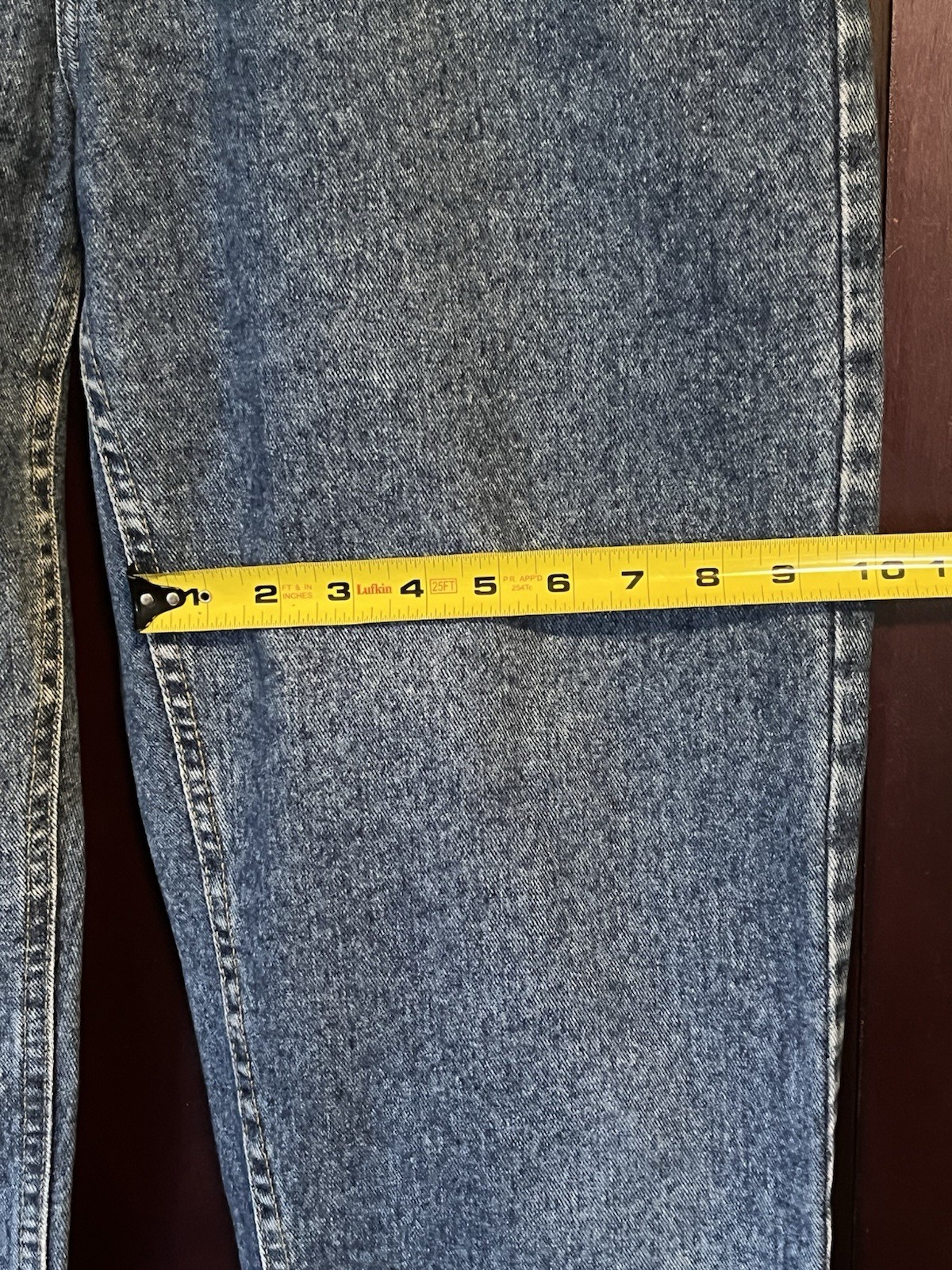 Vintage 90s Lee Jeans RN 34783 Sz 12 petite 31×28 Blue Mom Denim Union made USA