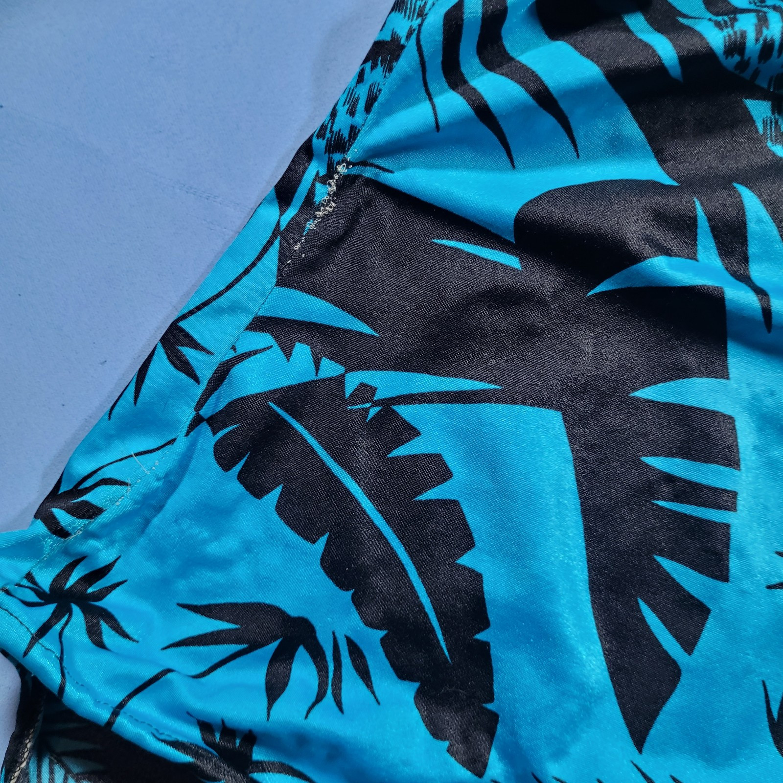 Vintage 80s/90s Blue And Black 1 Peice Bathing Suit Size Xxl, 1/2x