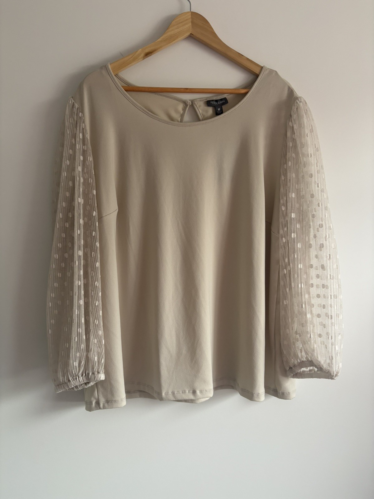 Autograph Fashion Stone Top 🖤 Size M AU 18 US 14 Long Sleeve Lace Plus Shirt