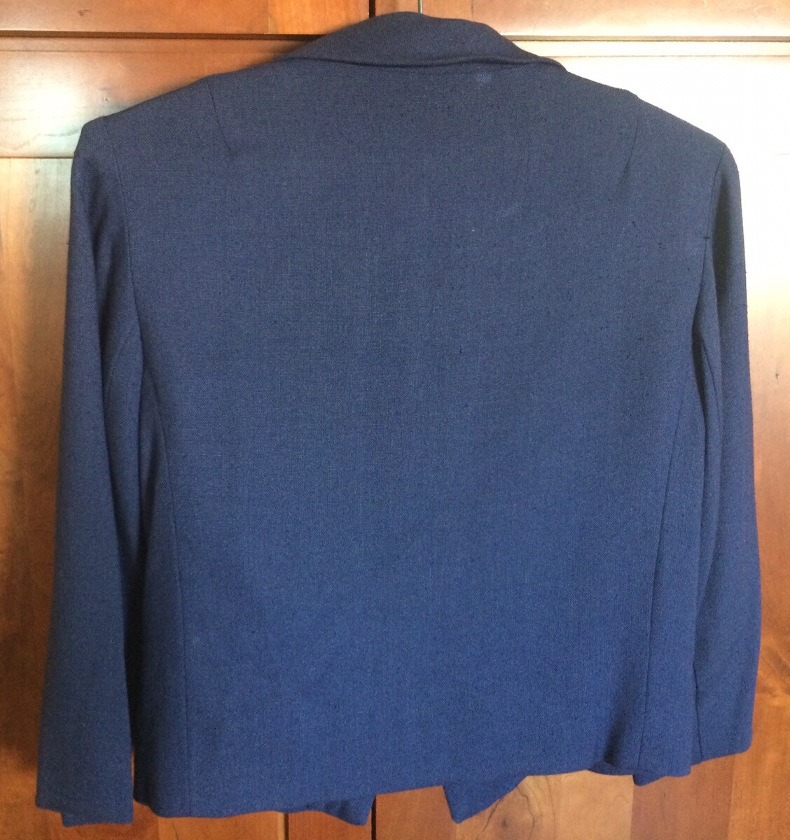Vtg 1950/60s Women’s L’Aiglon Suit/Size 12/Jacket & Skirt/Rayon & Flax/Navy Blue