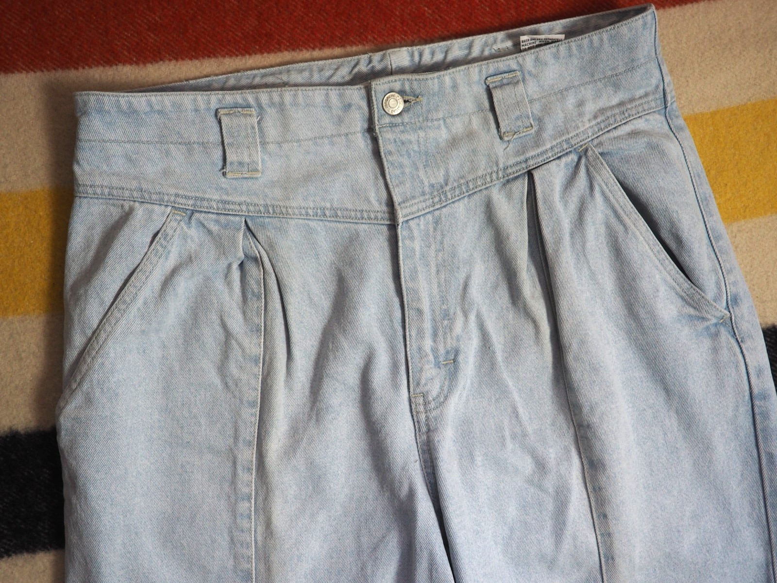 VTG 80s 90s Jordache Light Wash High Waist Mom Western 36×27 Blue Denim Jeans