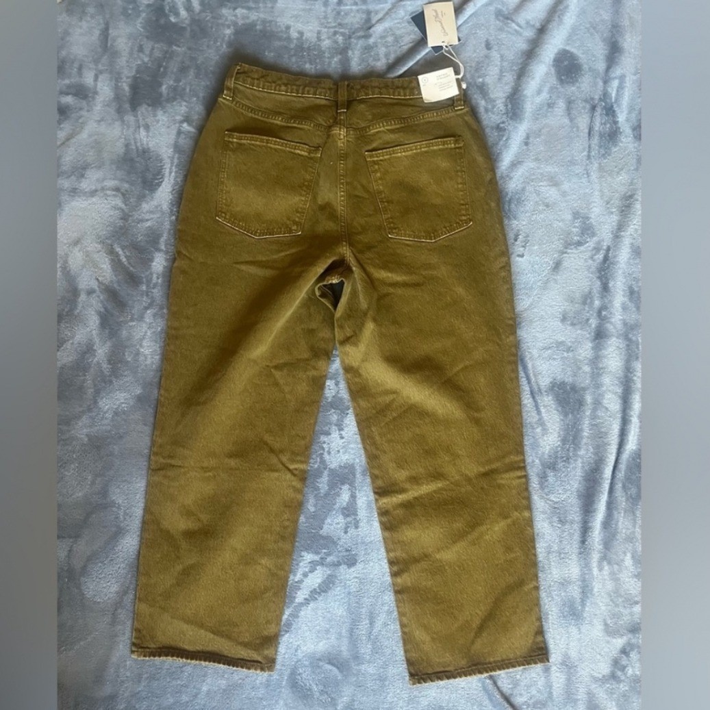 Universal Thread Womens Size 8 Olive Green Vintage Straight Jeans NWT Stretch