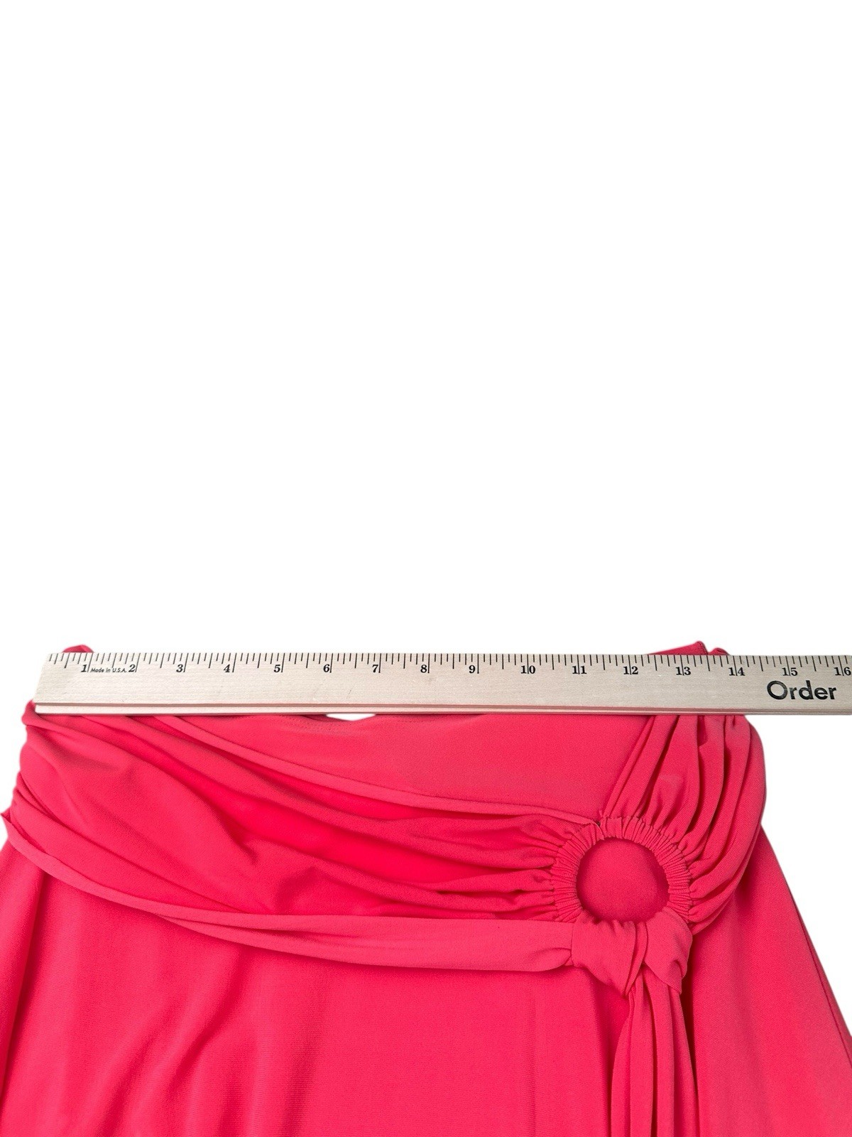 Vintage Cache Y2K Coral Convertible Skirt / Tube Top Ring Detail Asymmetrical M