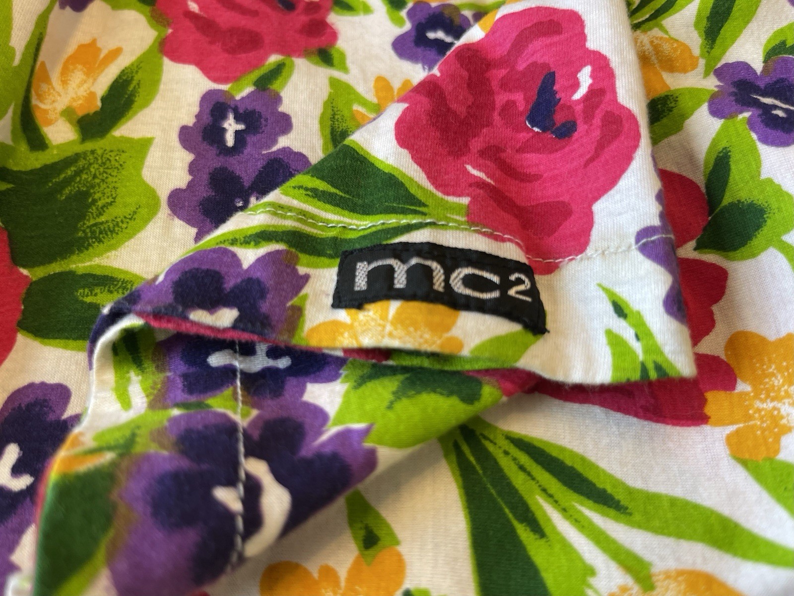 Vintage 80s Floral Cotton Dress With Pockets Size S/M Cottagecore