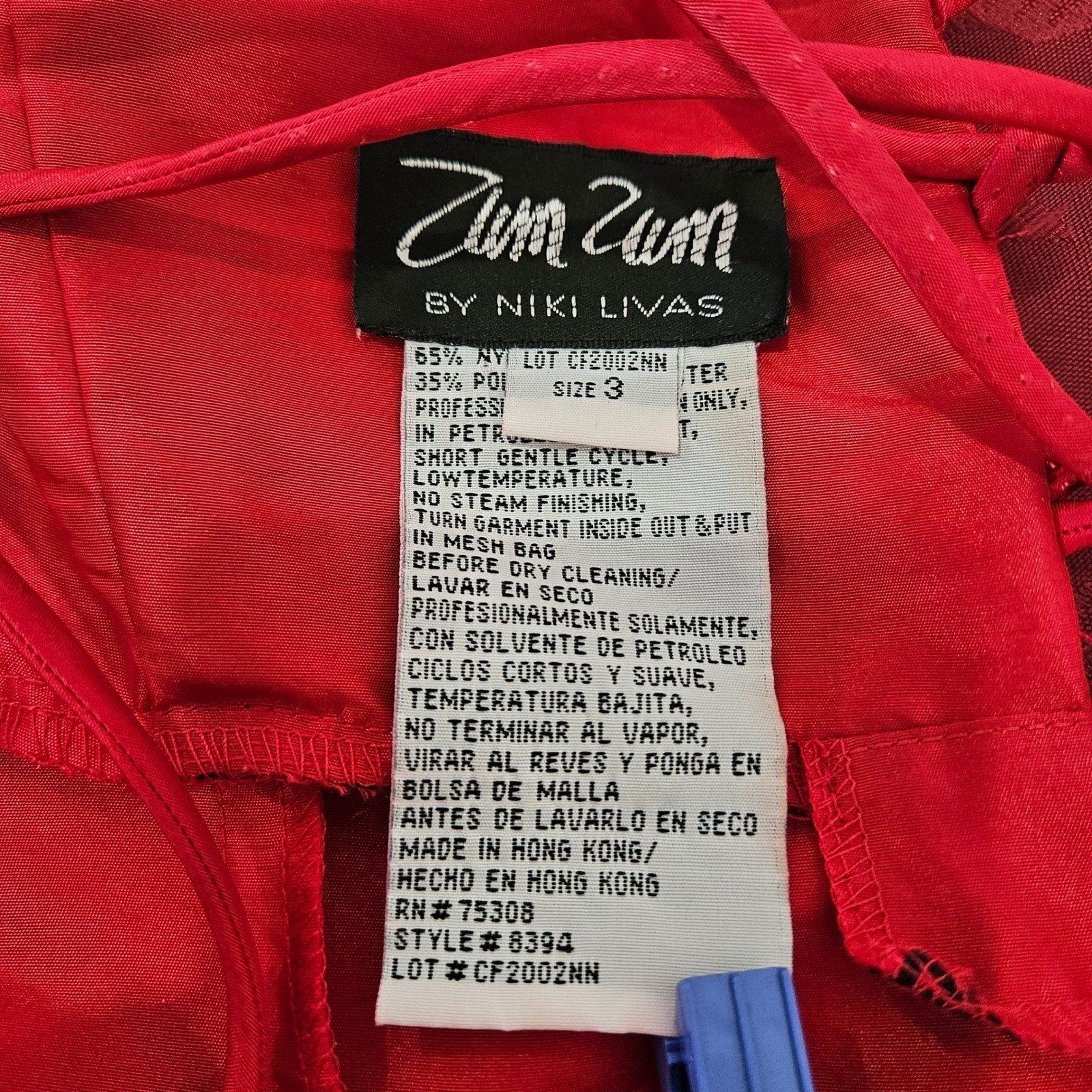 Zum Zum Niki Livas Y2K Red Shimmer Halter Gown XS/S Corset Lace Up Back Dress