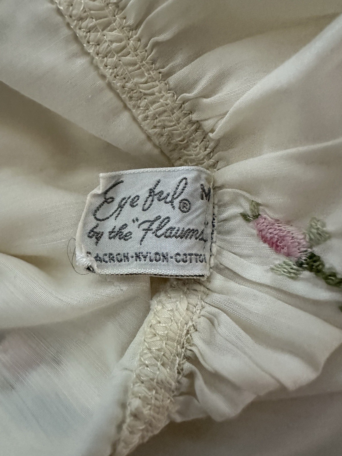 Eyes Ful by the Flaums Embroider Nightgown Ivory