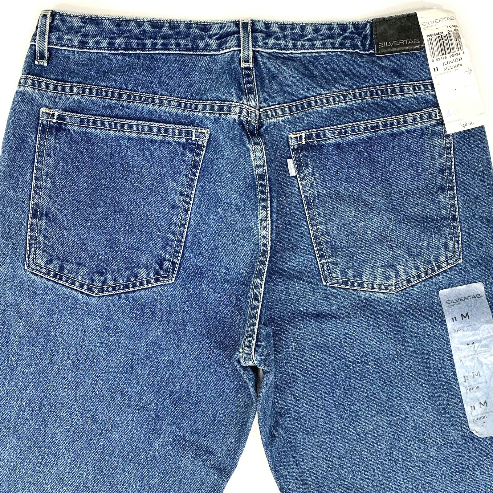 Vintage Levis Silver Tab Juniors Bell Bottom Light Distressed Size 11 NWT 31X33