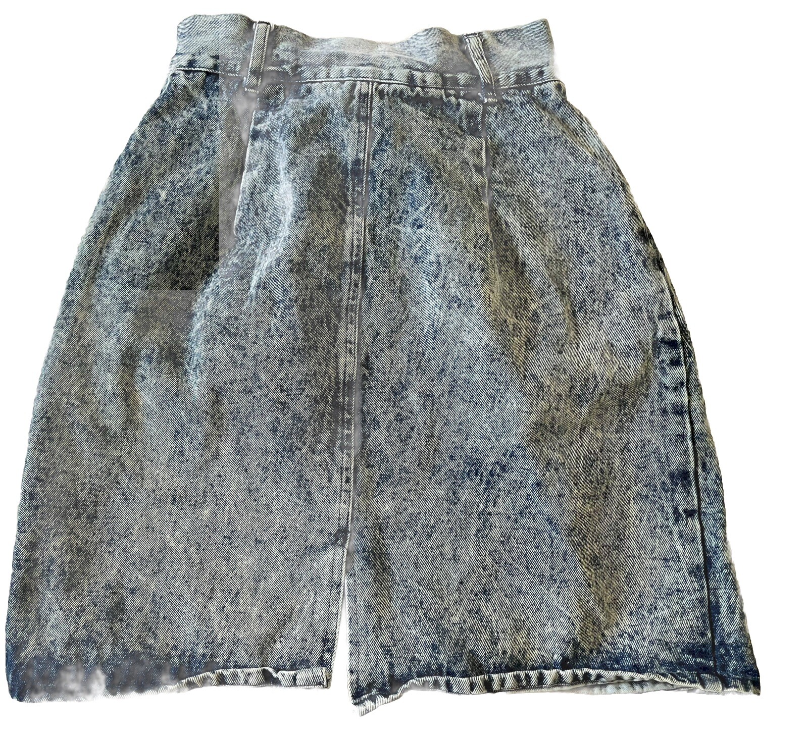 Vintage 80s Stonewahsed Denim Skirt Women’s 7 KAYO of CA Acid Wash Jean Go West