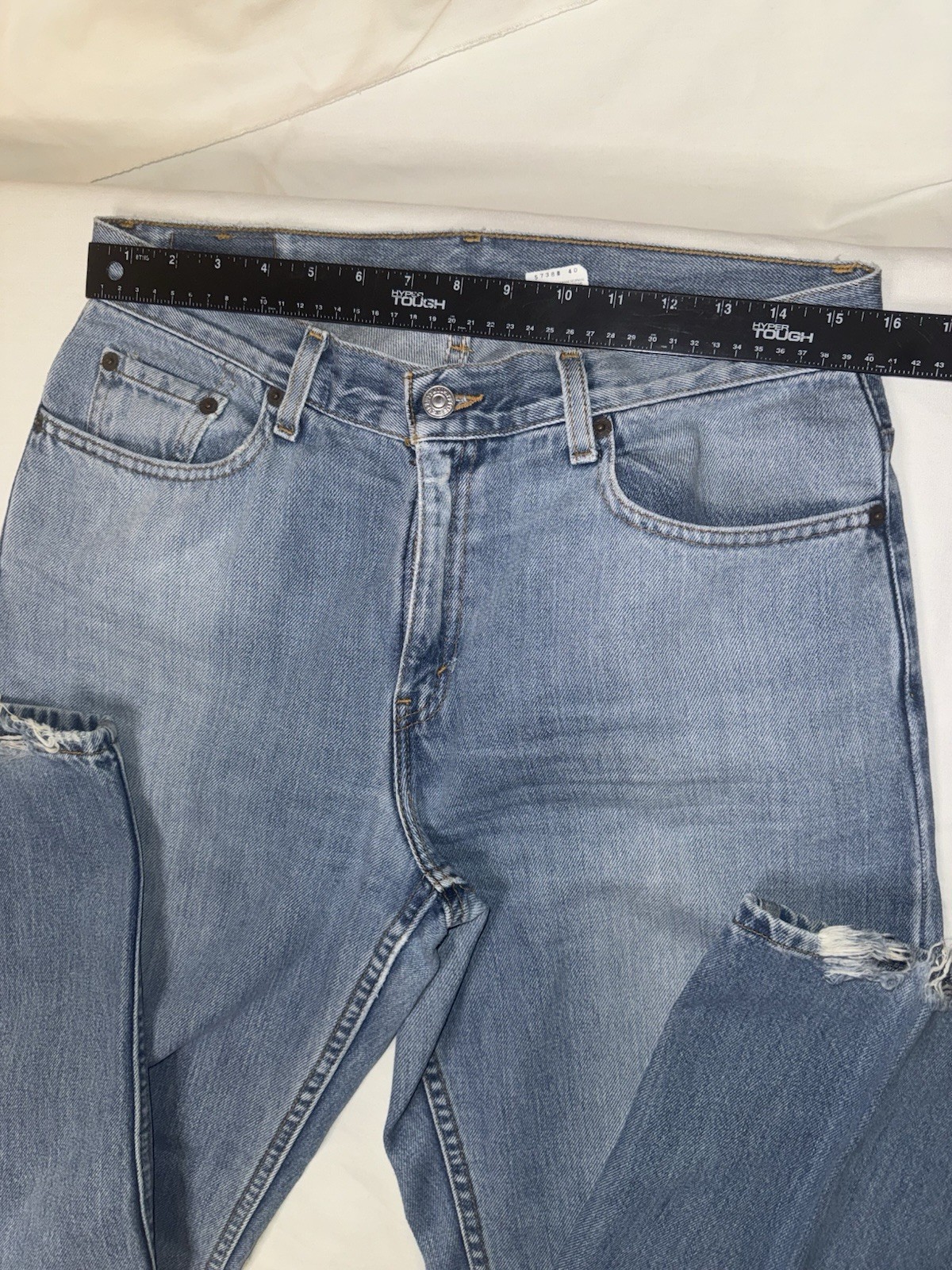 VTG Levi’s 577 Jeans Womens 10 M Loose Fit Y2K Distressed Blue Denim 31×30
