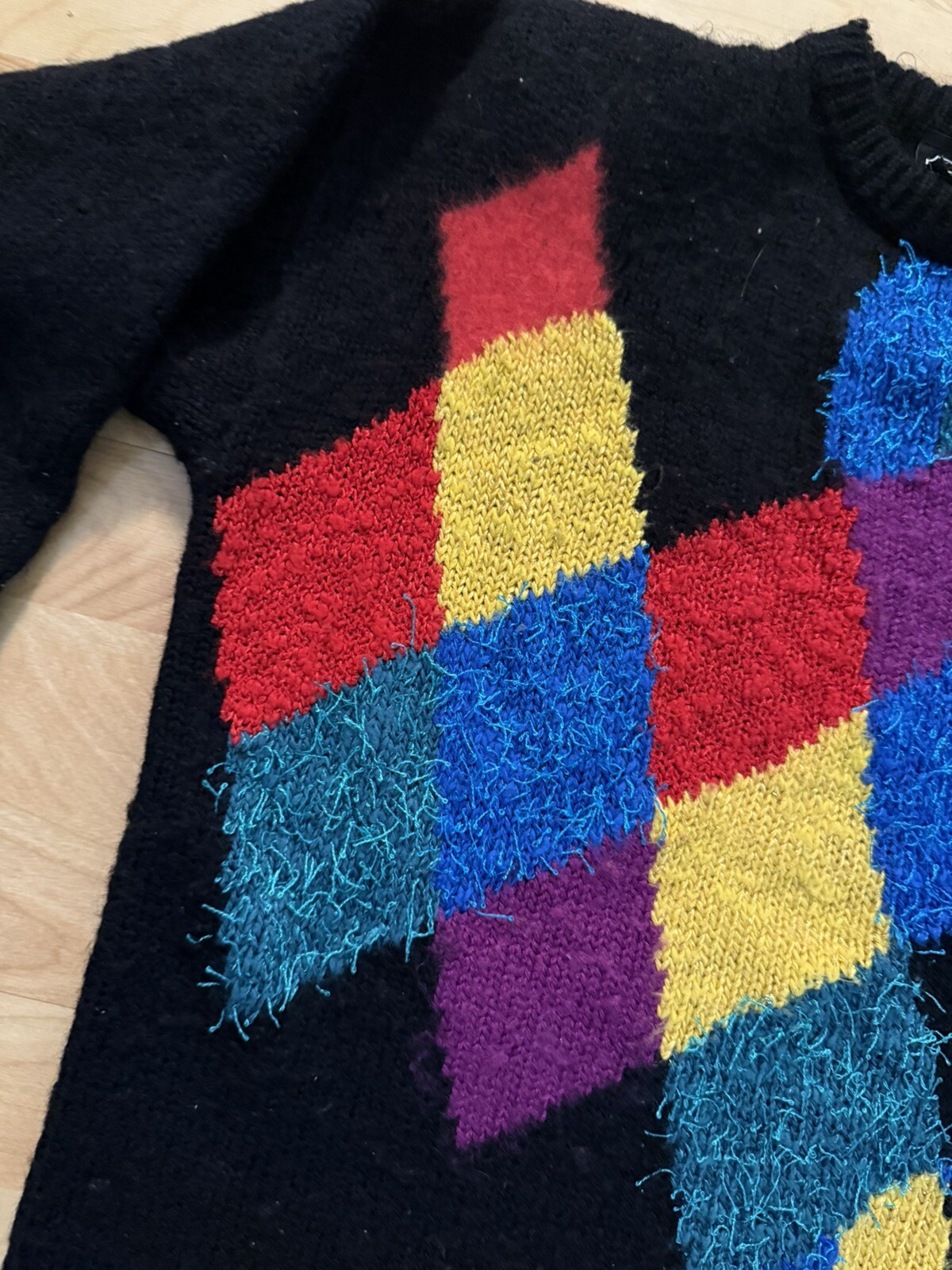 Vintage Rochelle California Colorful Geometric Acrylic/wool Woman’s Sweater XL