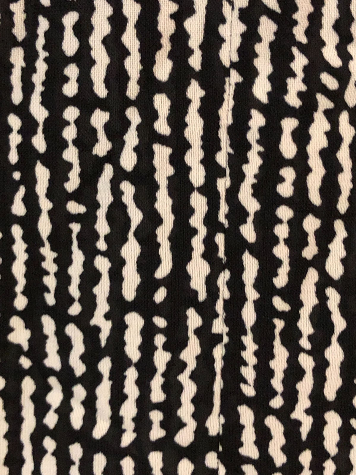 Vtg Samantha Stevens Size 8 Shirt Dress Black & White Abstract Wavy Stripes Belt