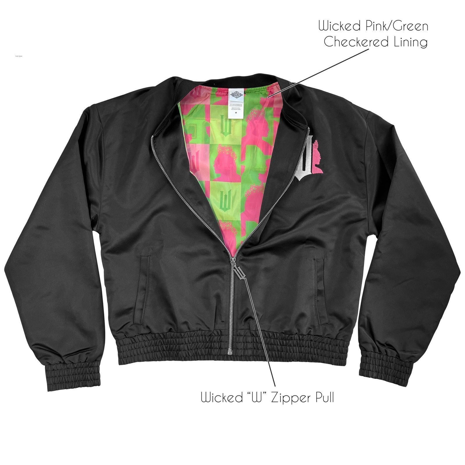 Wicked womens Wicked Women’s, Ladies & Juniors Satin Bomber Jacket