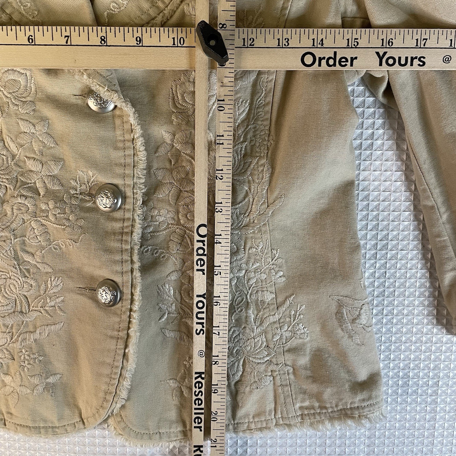 Vintage Y2k Miss Me Pink Embroidered Western Boho Blazer Jacket Size Small