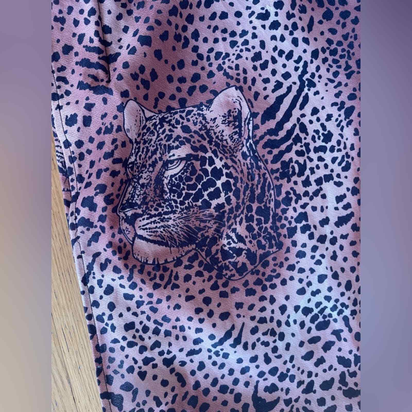 Late 70s-80s Leopard Caftan with Leopard Faces