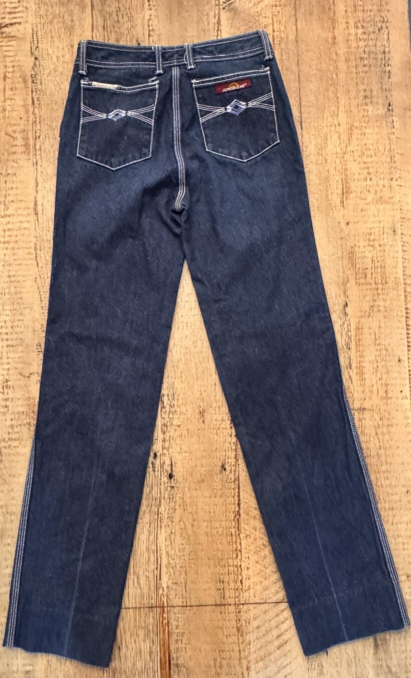 Vintage Jordache Jeans Androgyny Dark Wash High Waist 70s 80s 26×31 Disc G2U