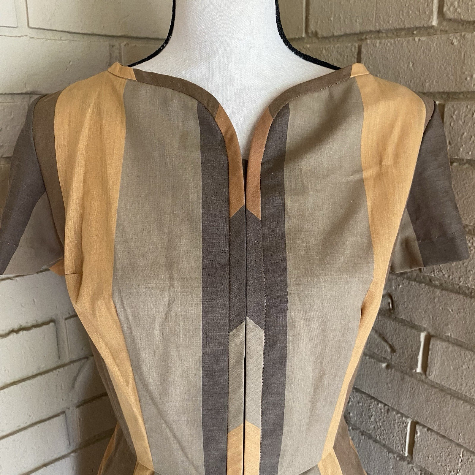 Vintage 1960s Cohama Broadcloth Sheath Dress Secretary Housewife Sz 17 Modern 6