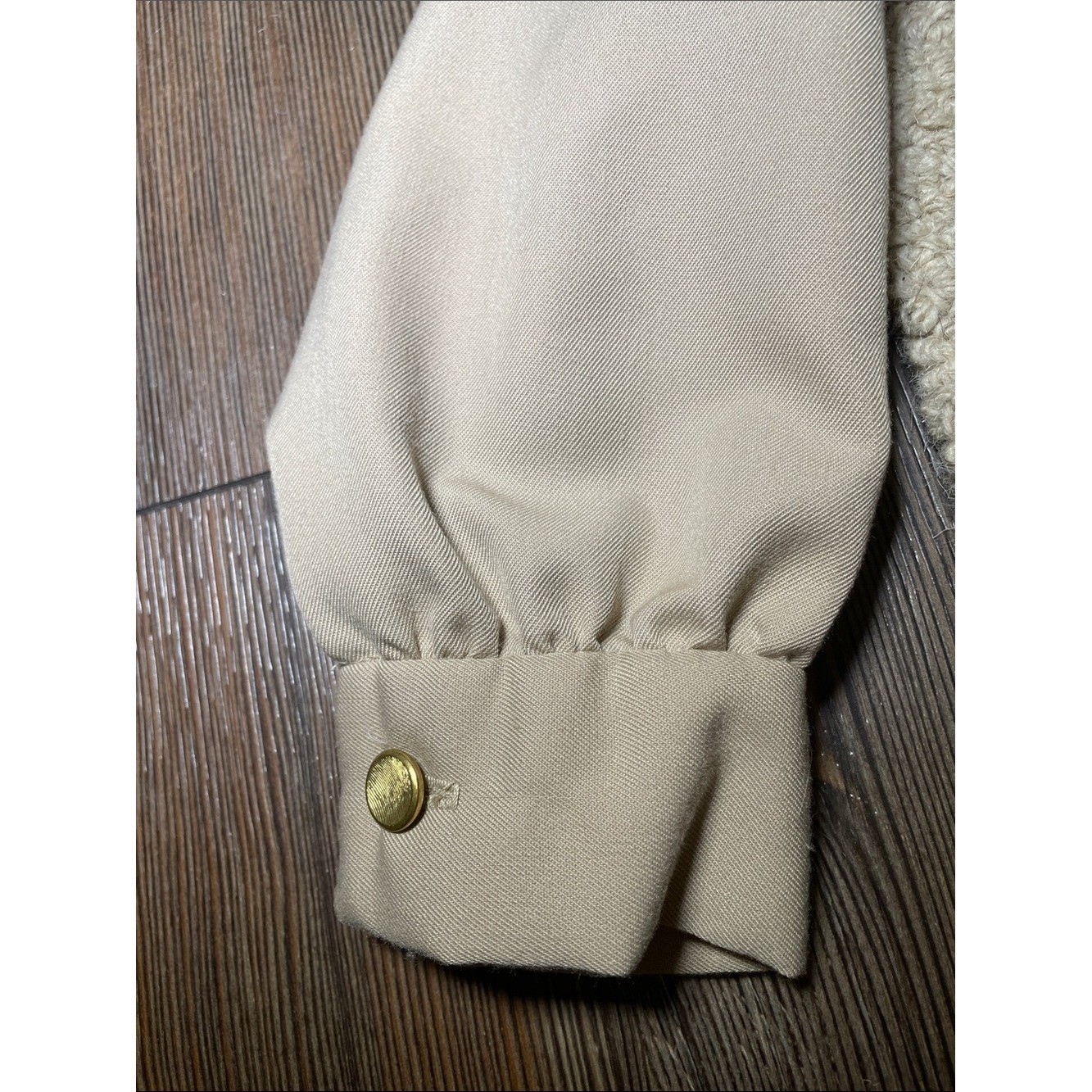 Vtg Pedestal Trench Wrap Dress ✨ Neutral 80s Secretary Office Siren Midi Size 8
