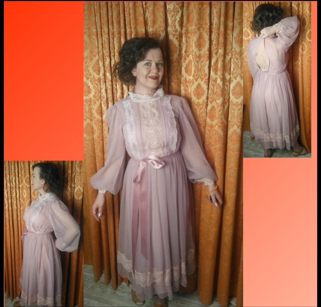 Vintage Laurie Deb of San Francisco Party Dress Cottage Core Girly Size S