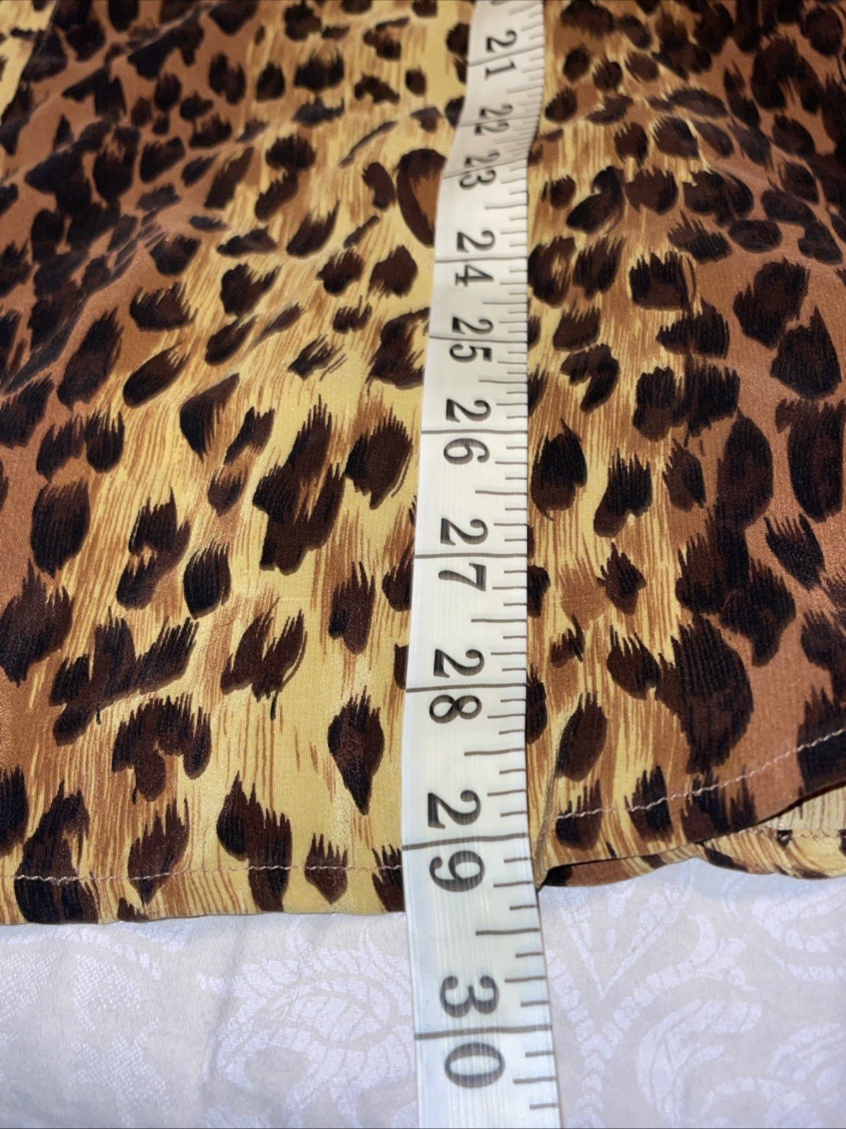 Vintage Leopard Print Blouse Size Large? Feels Like Silk