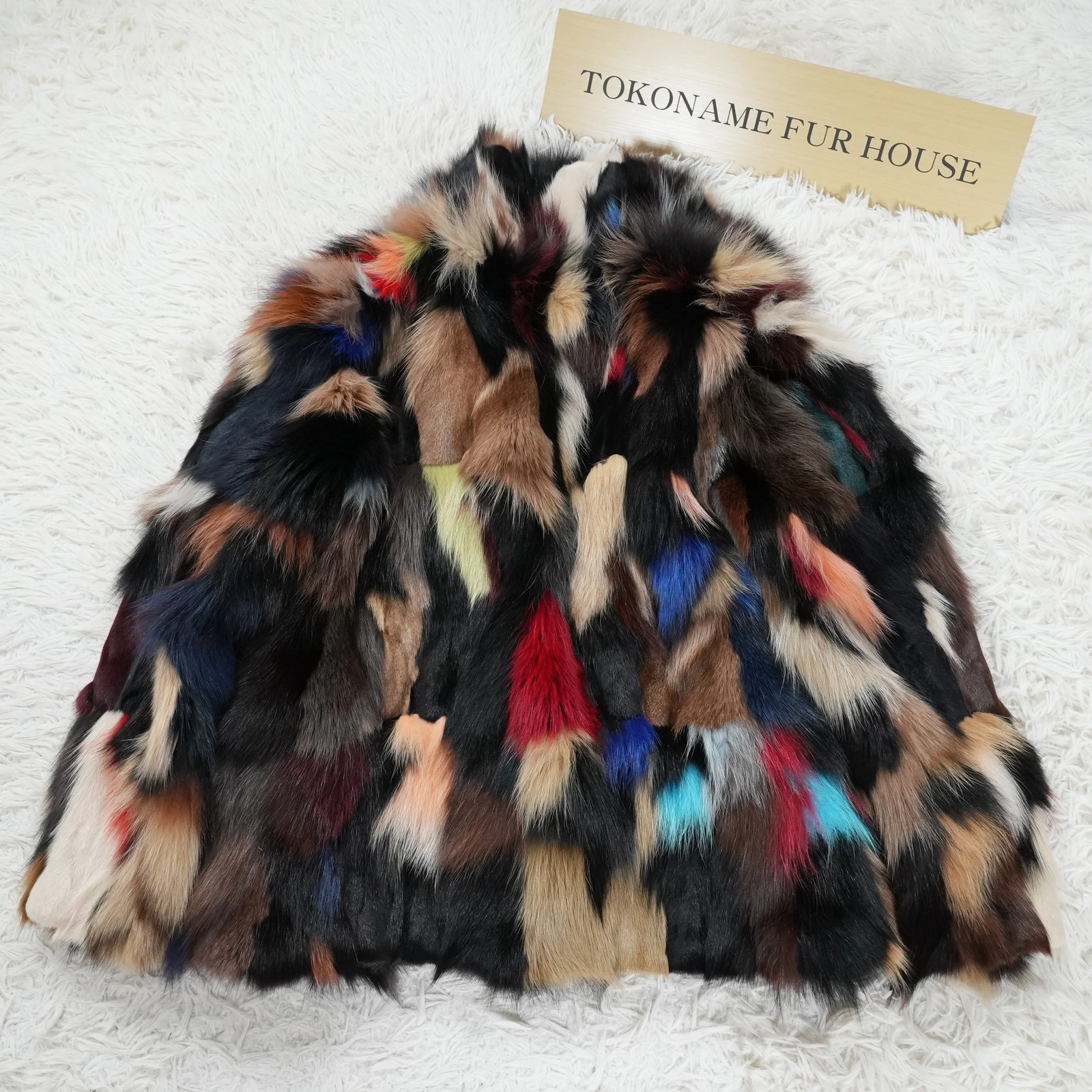 Multicolor Fox Jacket – Genuine Vintage Fur From Japan